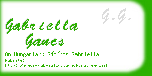 gabriella gancs business card